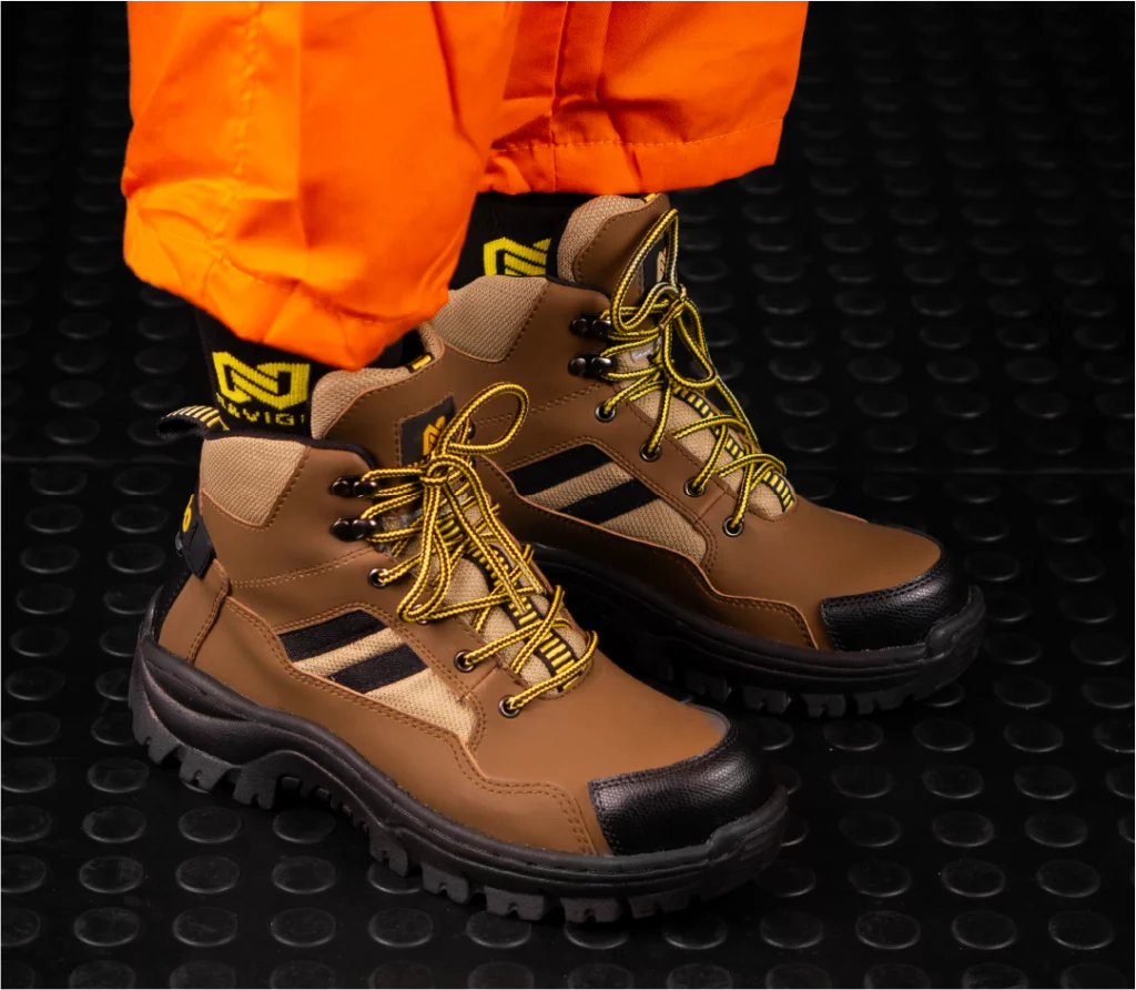sepatu safety navigo sw1 hi brown navigofootwear