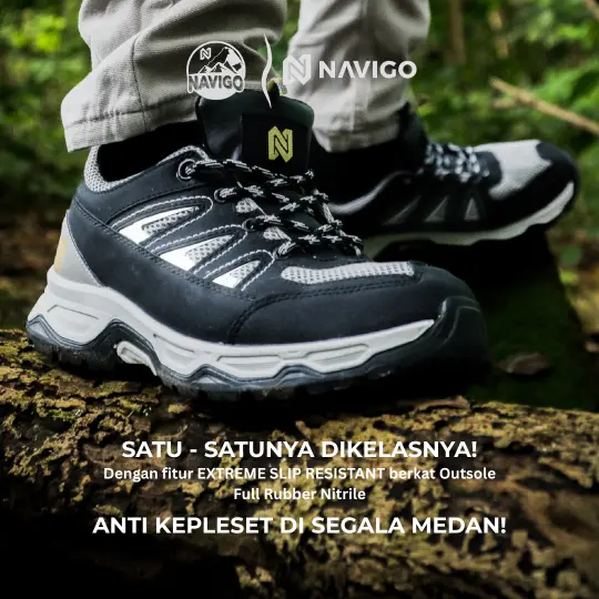 sepatu hiking mendaki kegiatan outdoor navigo footwear safety shoes