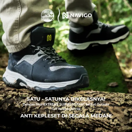 sepatu hiking mendaki kegiatan outdoor navigo footwear safety shoes