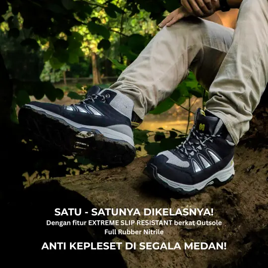 sepatu hiking mendaki kegiatan outdoor navigo footwear safety shoes
