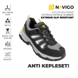 sepatu hiking mendaki kegiatan outdoor navigo footwear safety shoes anti dehidrasi